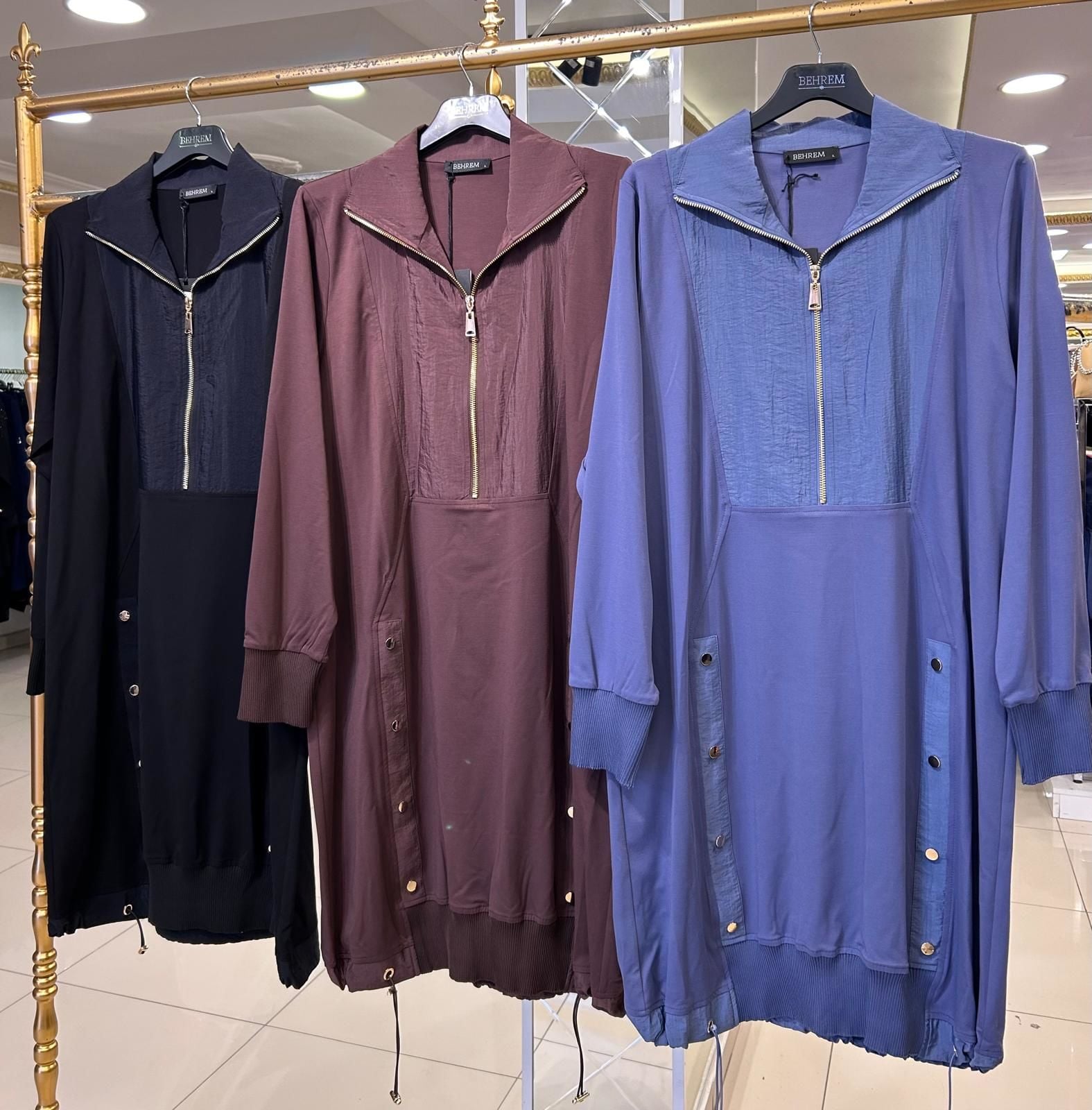 PARAŞÜT KUMAŞ DTY. FERMUAR VE ÇITÇITLI TUNİK/BEHREM