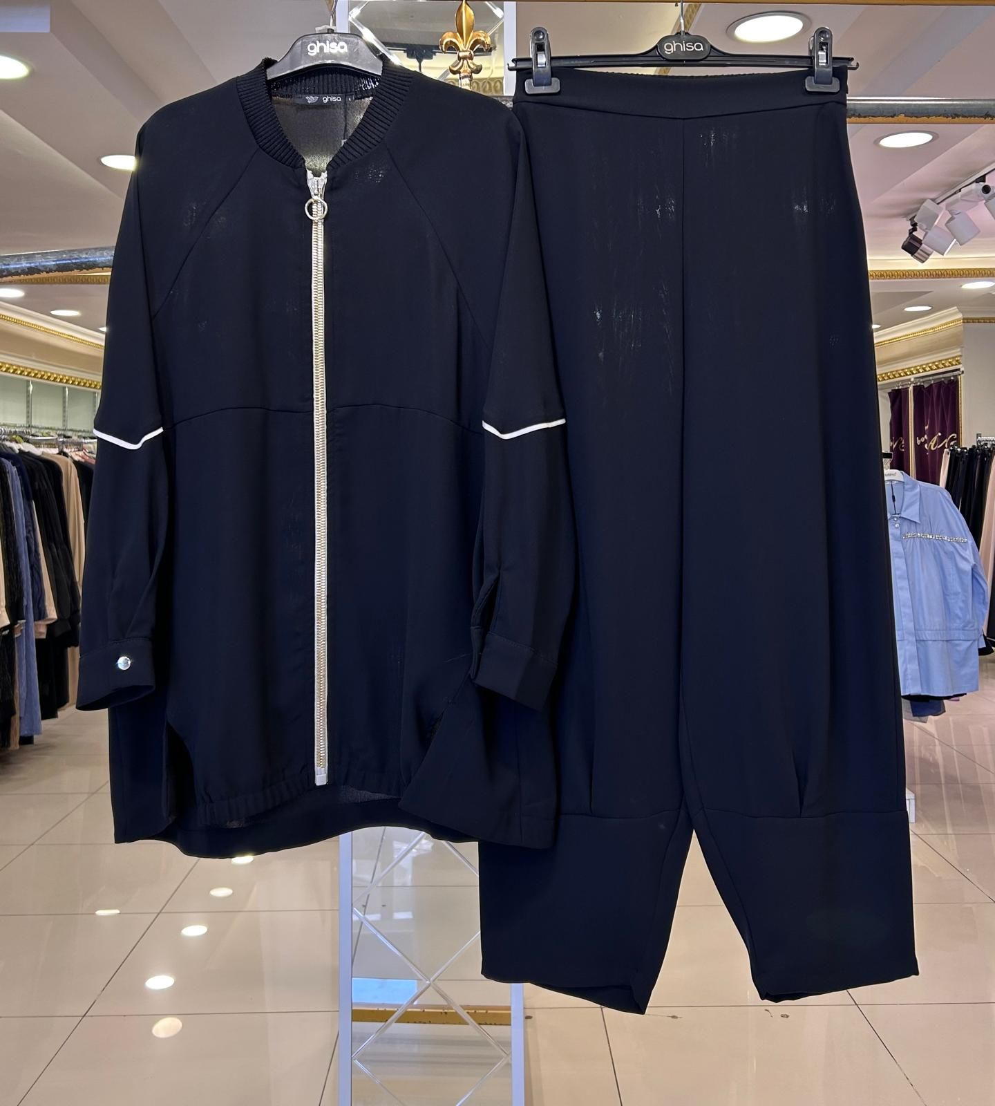 KOLLARI BİYE DTY. TUNİK PANTOLON TAKIM/GHISA