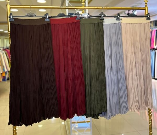 SENTEZ KIRIŞTIRMA ŞİFON ETEK/ YENİ SEZON