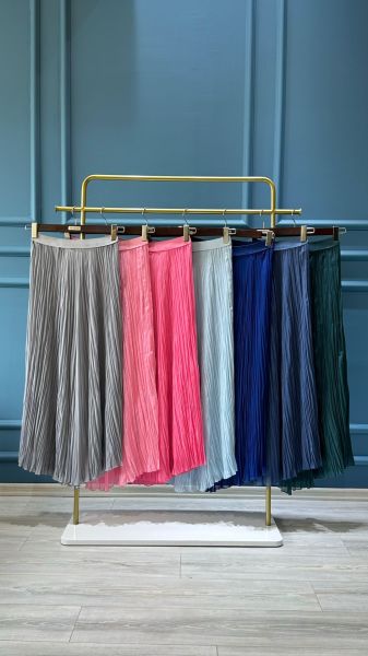 SENTEZ KIRIŞTIRMA ŞİFON ETEK/ YENİ SEZON