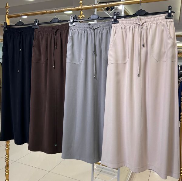 KETEN TENSEL KUMAŞ ÇAN MODEL ETEK/ GLARE