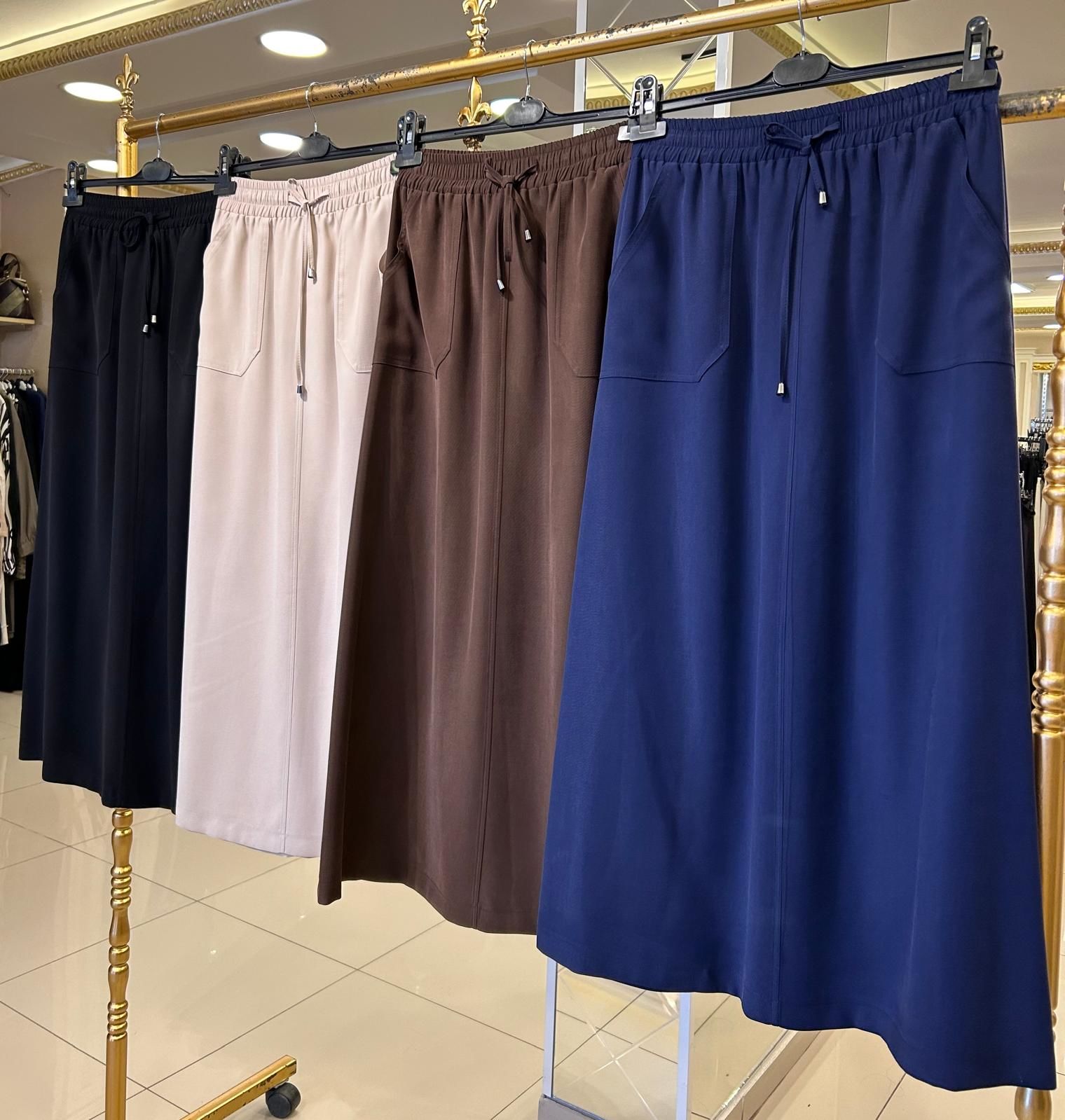 KETEN TENSEL KUMAŞ ÇAN MODEL ETEK/ GLARE