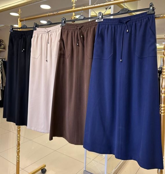 KETEN TENSEL KUMAŞ ÇAN MODEL ETEK/ GLARE