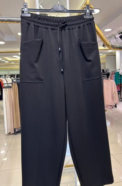 CEP DETAYLI ÖRME KREP HAVUÇ PANTOLON /SENTEZ