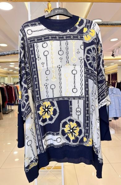 ZİNCİR DESENLİ VISKON TUNİK/GHISA