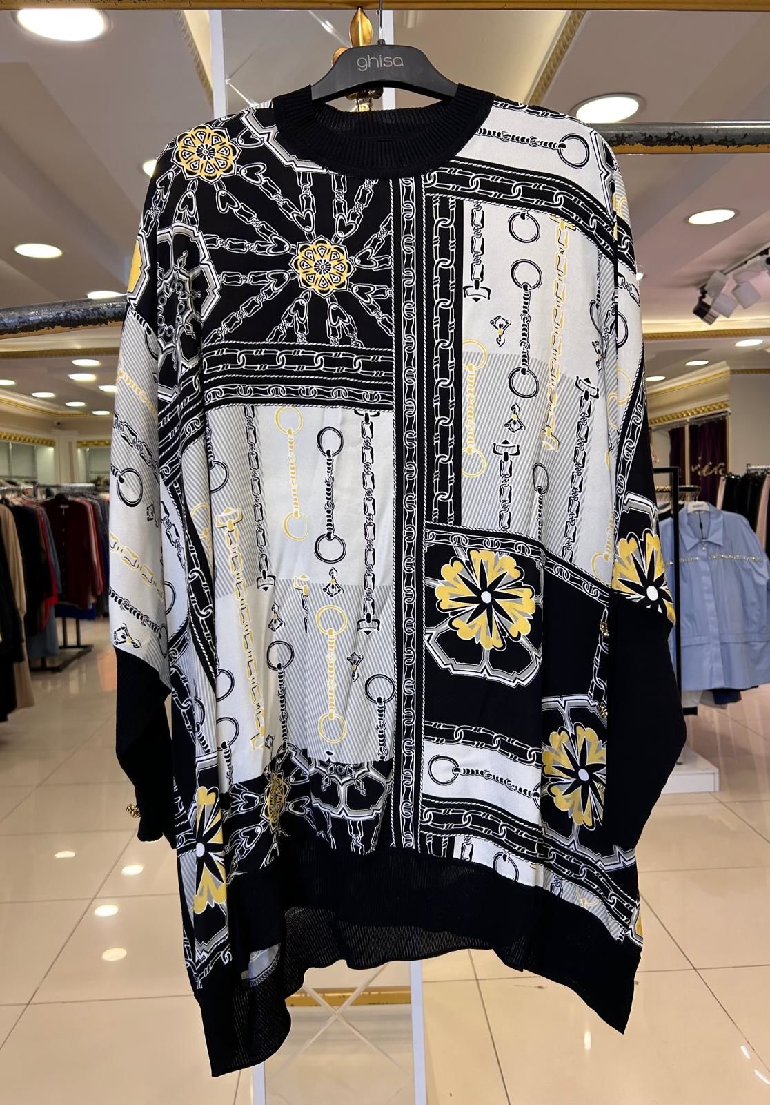 ZİNCİR DESENLİ VISKON TUNİK/GHISA