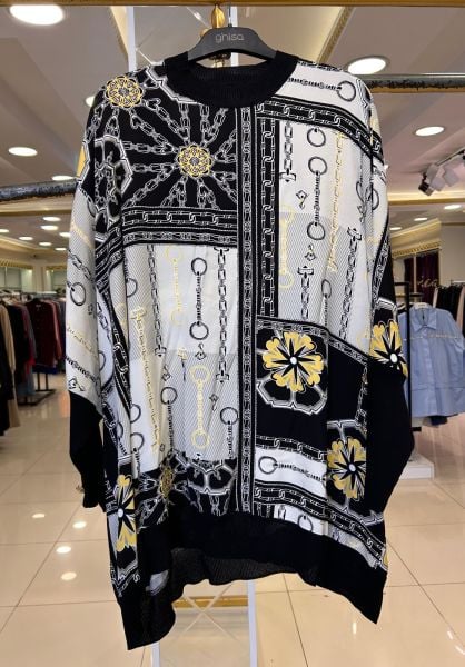 ZİNCİR DESENLİ VISKON TUNİK/GHISA