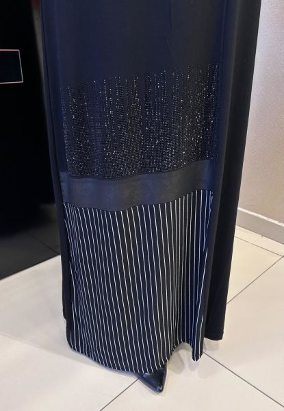 ÇİZGİ VE TAŞ İŞLEMELİ PENYE ELBİSE/ BELGİN