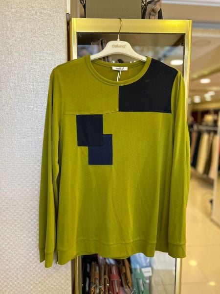 GEOMETRİK DETAYLI MODAL BLUZ