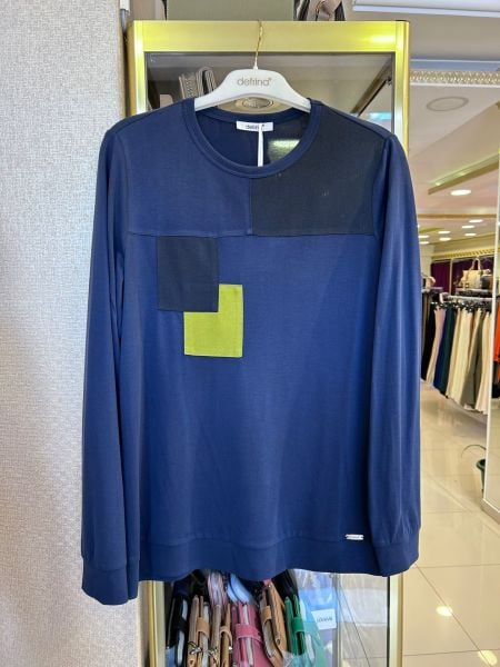 GEOMETRİK DETAYLI MODAL BLUZ