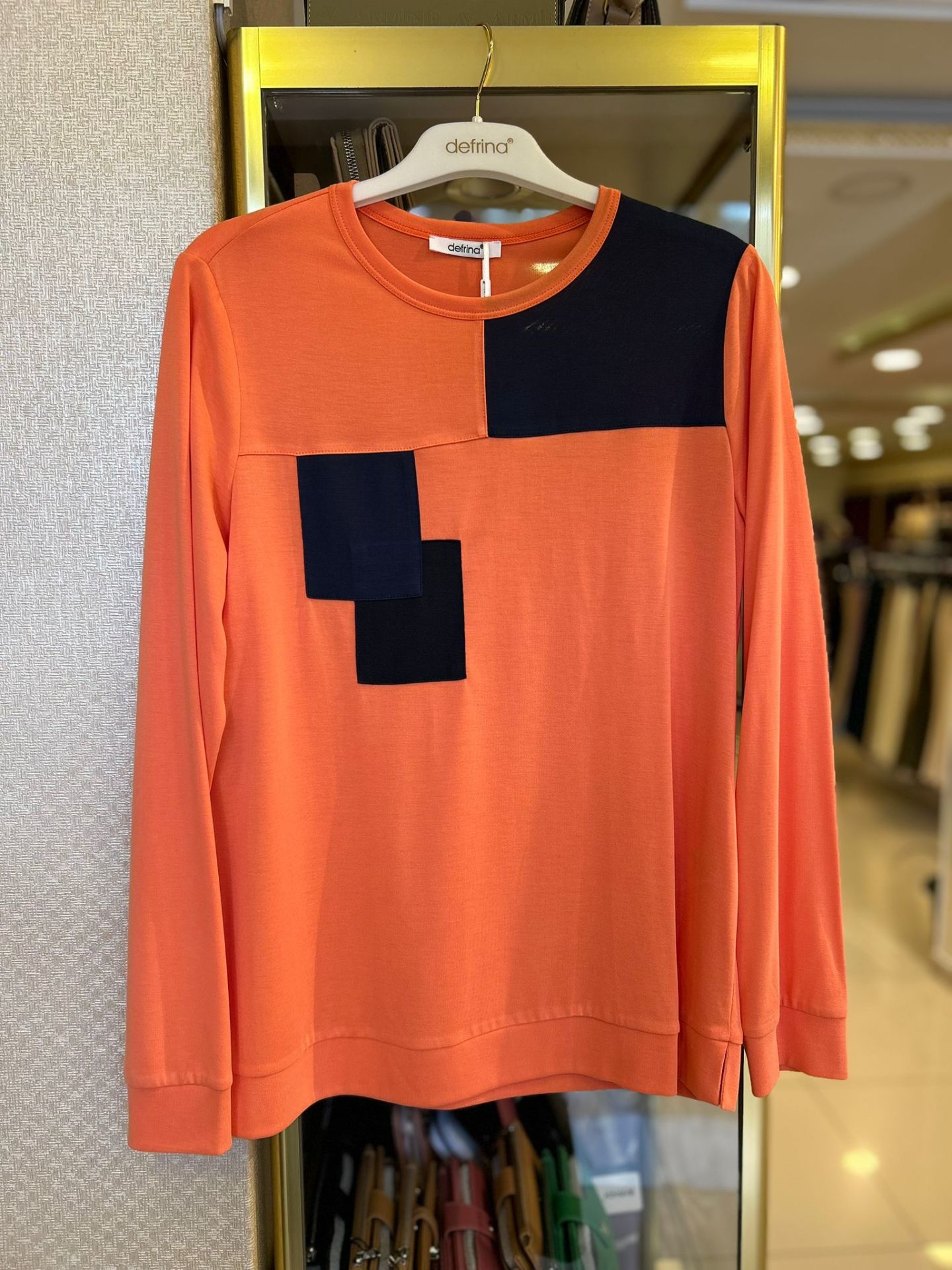 GEOMETRİK DETAYLI MODAL BLUZ