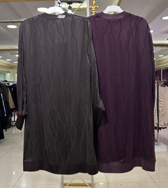 KENDİNDEN DESENLİ İPEK CUPRA TUNİK /DEFRİNA