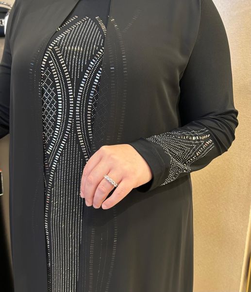 ÜZERİ TÜL DTY. TAŞ İŞLEMELİ ELBİSE/ BELGİN