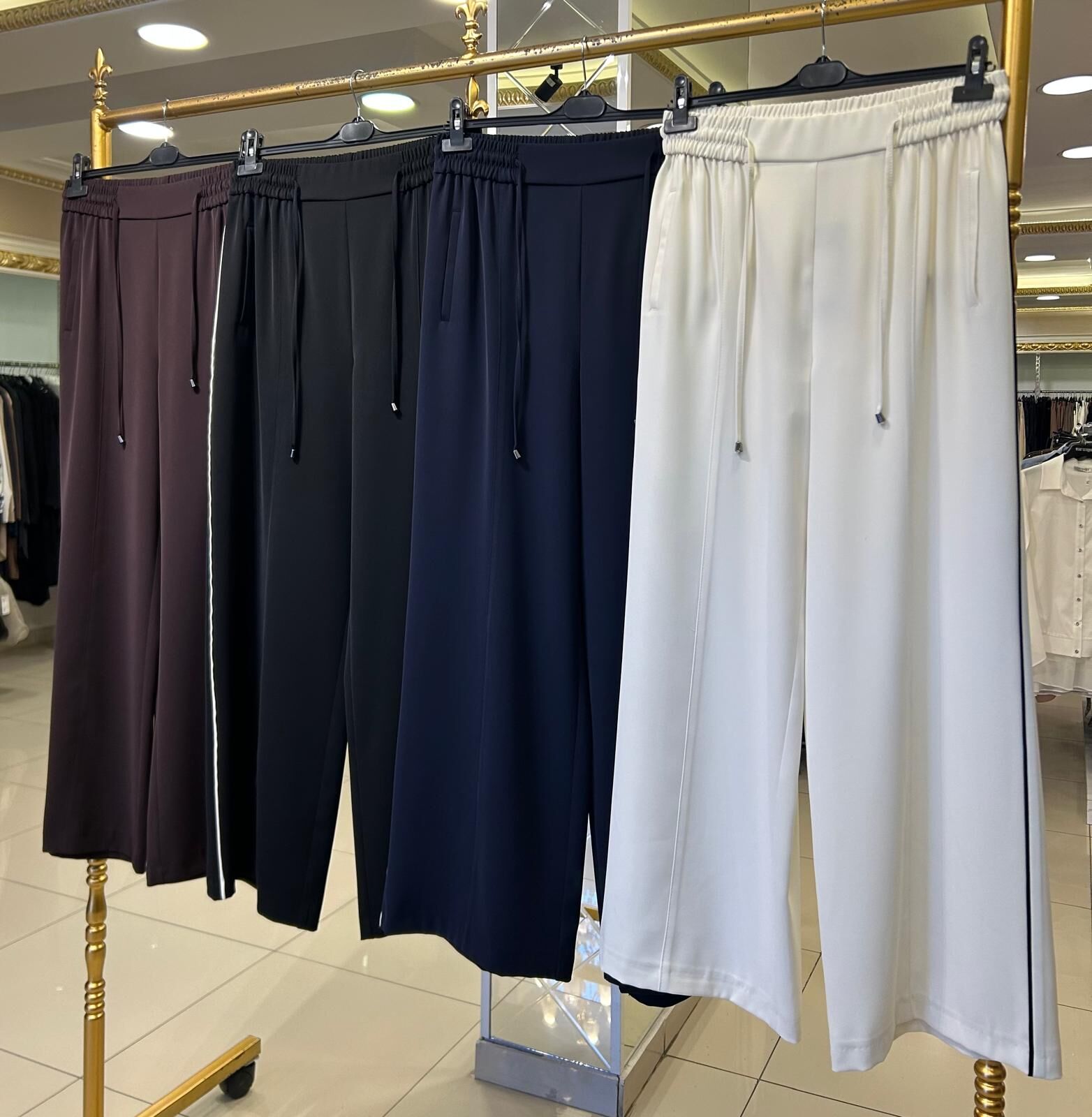 AVEN YANI ŞERİTLİ KREP PANTOLON/SENTEZ 5672