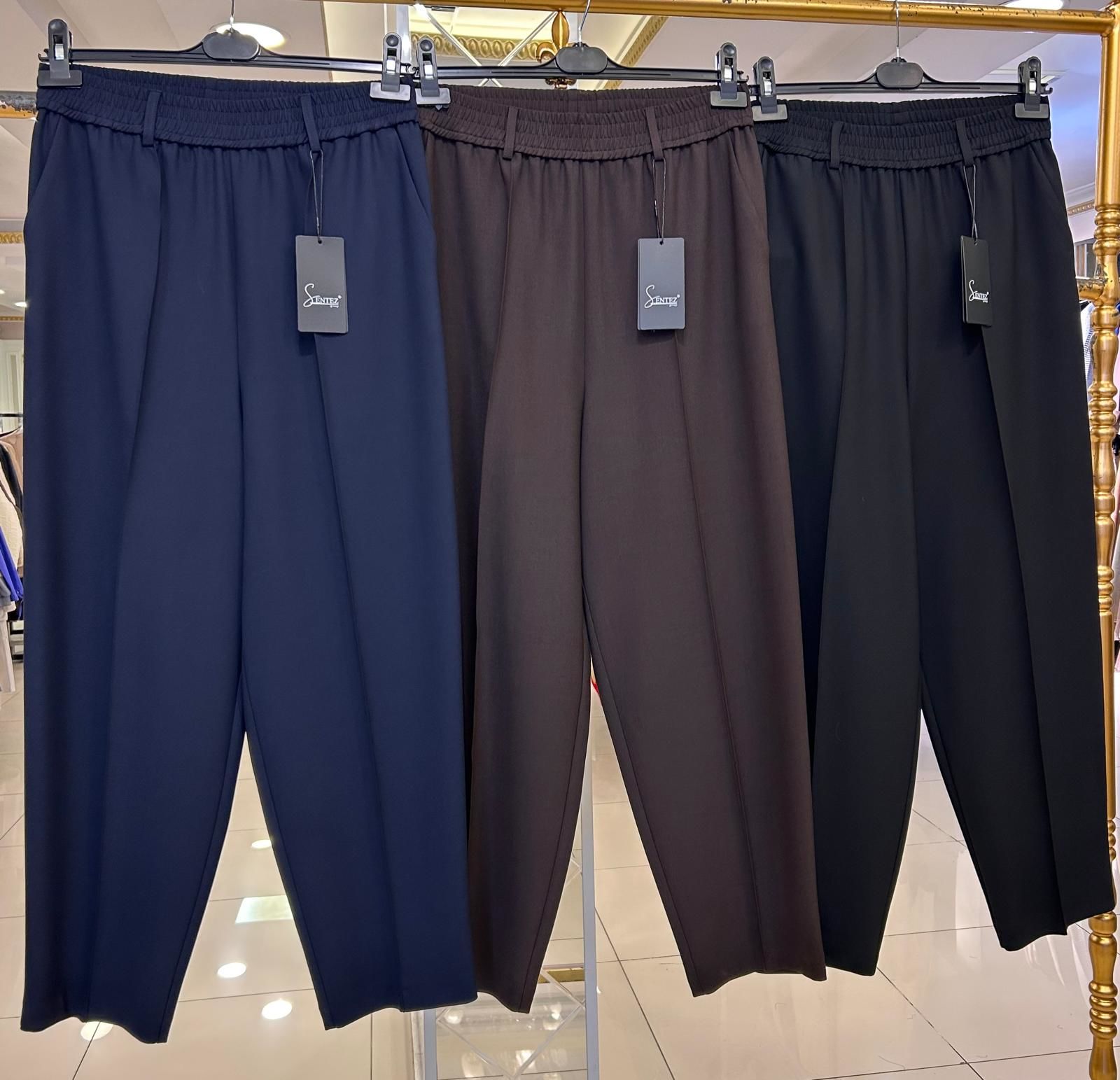 ﻿ÖNÜ DİKİŞ DTY. BELİ LASTİKLİ HAVUÇ PANTOLON/SENTEZ