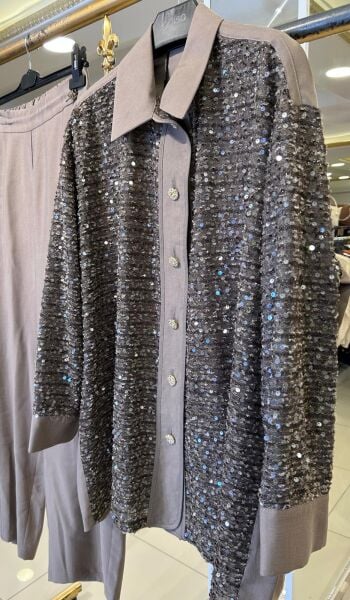 TUNİĞİ PUL İŞLEMELİ PANTOLONLU TAKIM /GHISA