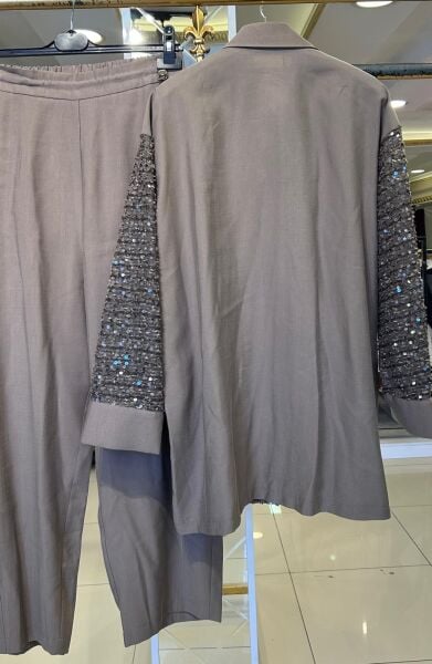 TUNİĞİ PUL İŞLEMELİ PANTOLONLU TAKIM /GHISA