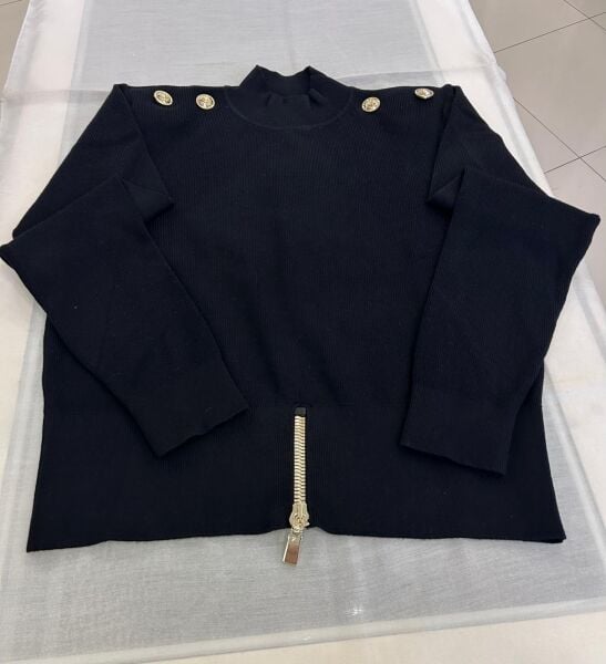 FERMUAR VE DÜĞME DTY. YÜNLÜ KAZAK /GHISA 