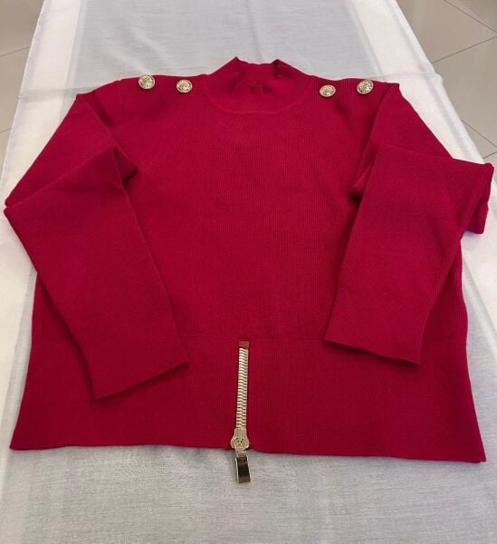 FERMUAR VE DÜĞME DTY. YÜNLÜ KAZAK /GHISA 