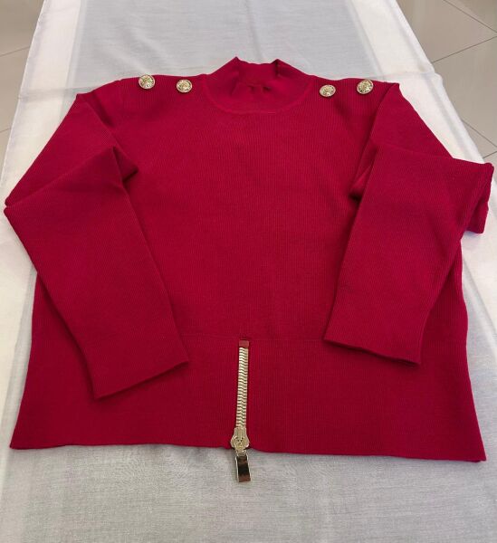 FERMUAR VE DÜĞME DTY. YÜNLÜ KAZAK /GHISA 