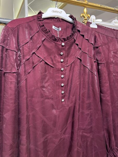 KENDİNDEN DESENLİ FIRFIR DTY. TENSEL TAKIM/ DEFRİNA