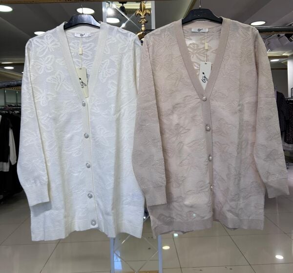 KELEBEK SİM JAKARLI TRİKO HIRKA /TIĞTRİKO