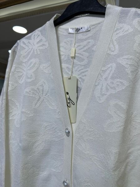 KELEBEK SİM JAKARLI TRİKO HIRKA /TIĞTRİKO