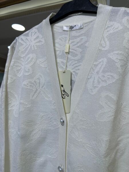 KELEBEK SİM JAKARLI TRİKO HIRKA /TIĞTRİKO