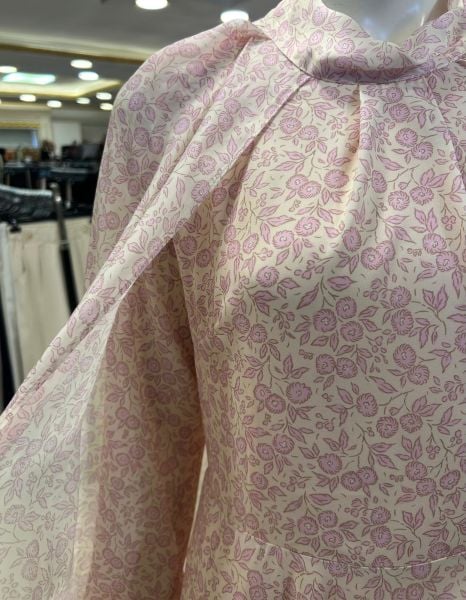 BALON KOLLU TÜL DETAYLI ELBİSE/SEÇİL