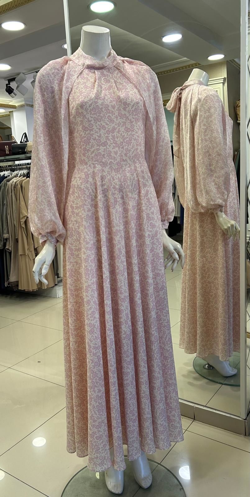 ﻿BALON KOLLU TÜL DETAYLI ŞIK ELBİSE/SEÇİL