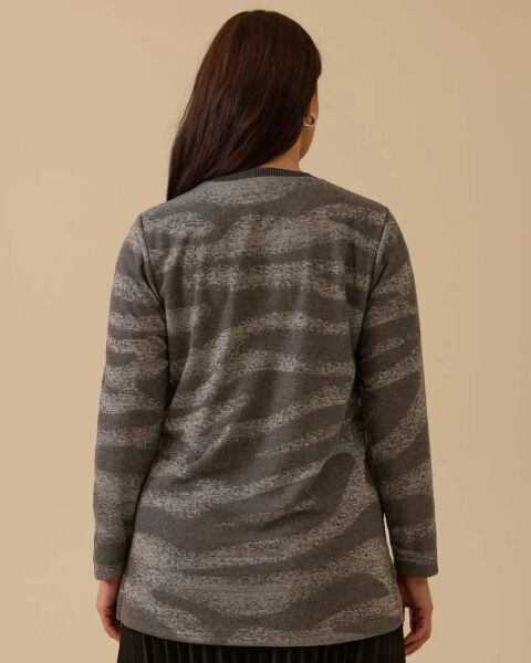 B. BEDEN BONCUK İŞLEMELİ DESENLİ BLUZ 4002 /SEÇİL