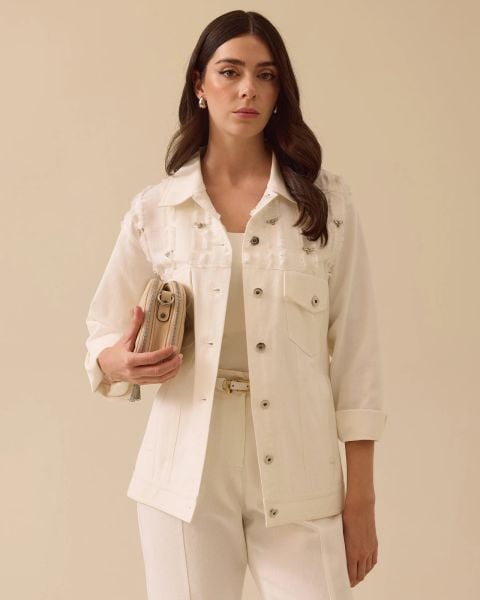 TAŞ DETAYLI DÜĞMELİ CEKET/SEÇİL