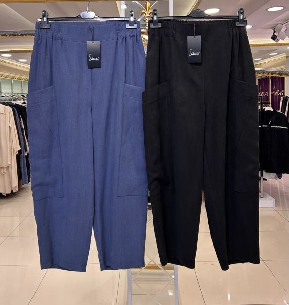 CEP DETAYLI HAVUÇ PANTOLON/SENTEZ