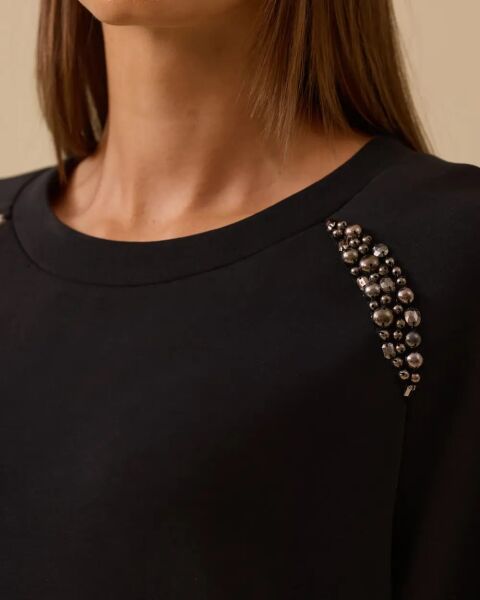 OMUZ TAŞLI FIRFIR BAĞCIKLI SWEATSHIRT 0004 /SEÇİL