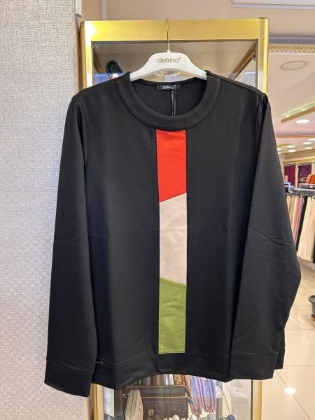 RENK KOMBİNLİ İKİ İPLİK BLUZ/DEFRİNA