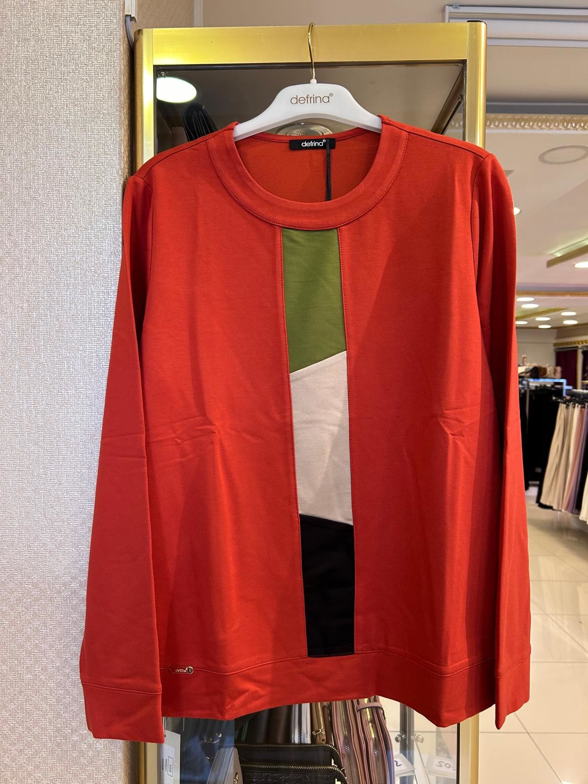 RENK KOMBİNLİ İKİ İPLİK BLUZ/DEFRİNA