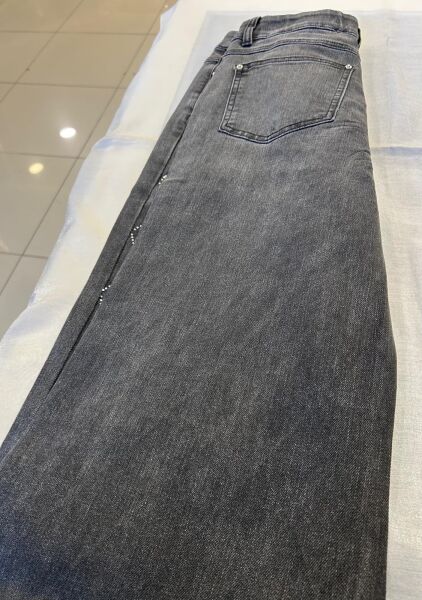 ÖNÜ TAŞ İŞLEMELİ İSPANYOL PAÇA KOT PANTOLON/GHISA