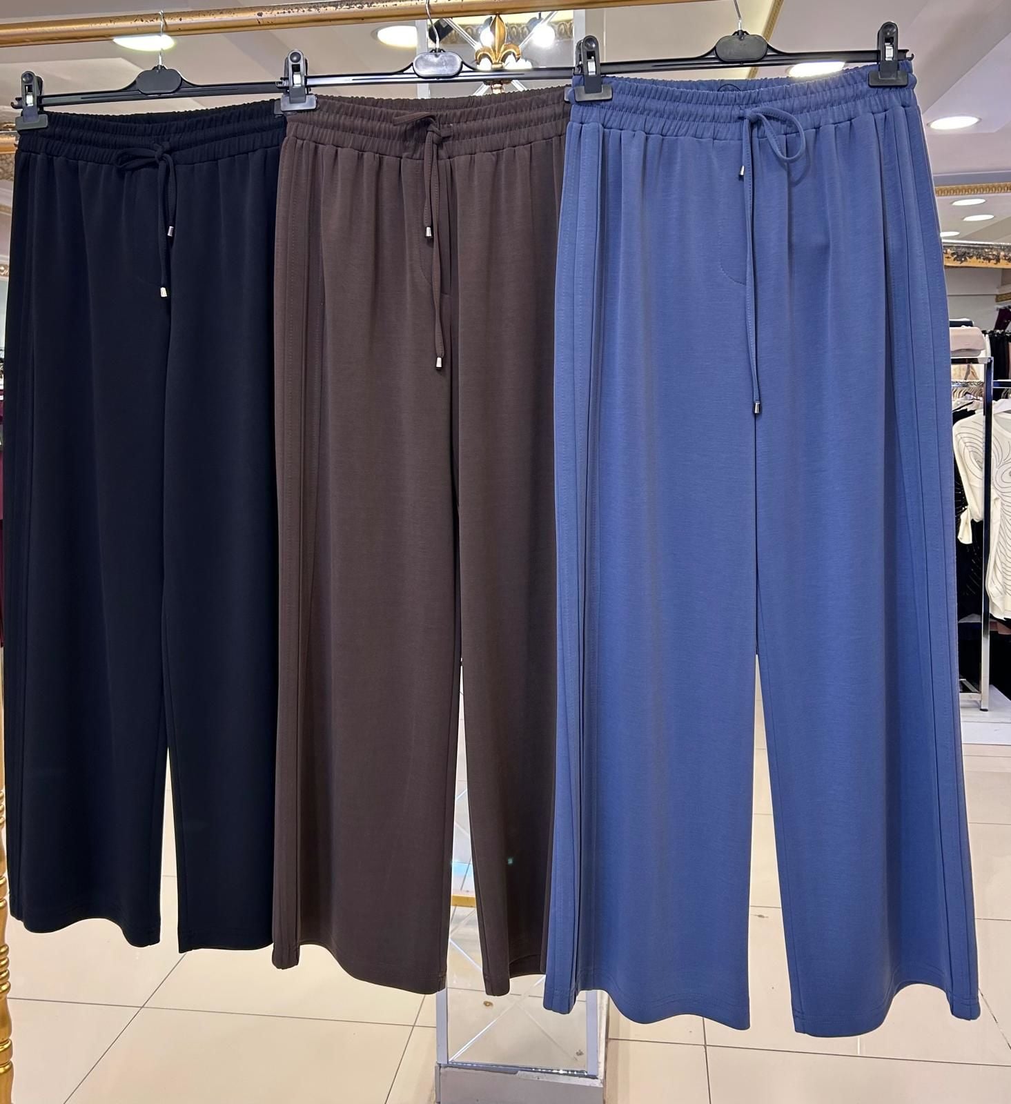 YANLARI ŞERİT DTY. MODAL PANTOLON/SENTEZ