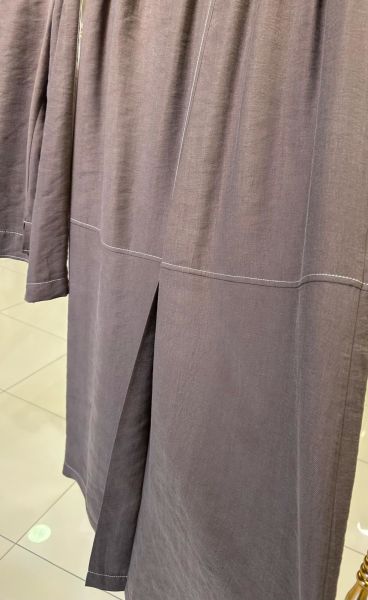 DÜĞME DETAYLI TENSEL KUMAŞ ETEKLİ TAKIM/DEFRİNA