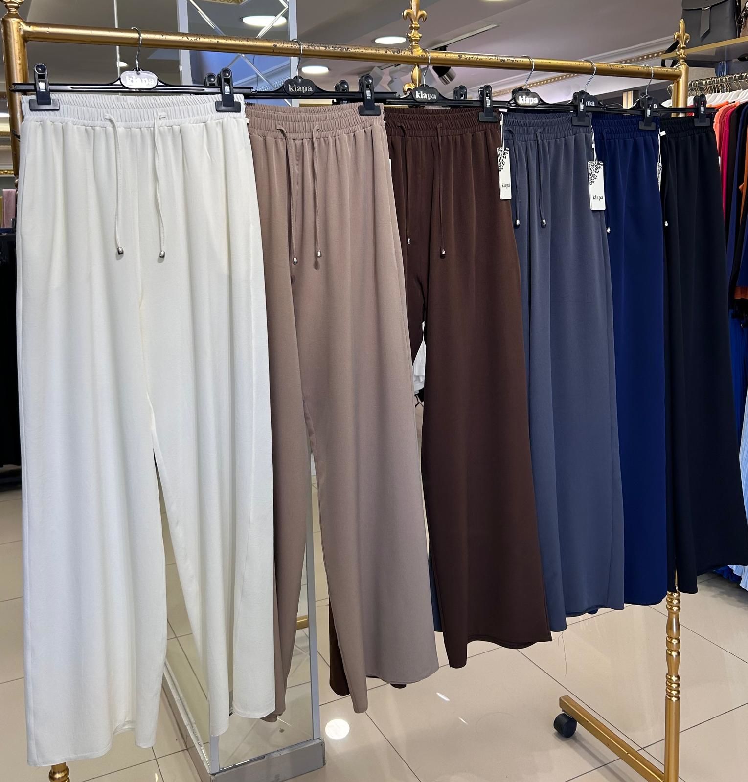 TENSEL LASTİKLİ BOL PAÇA PANTOLON/KLAPA