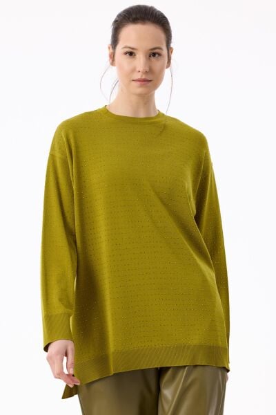 TAŞ BASKILI RAYON TUNİK/ TIĞTRİKO    