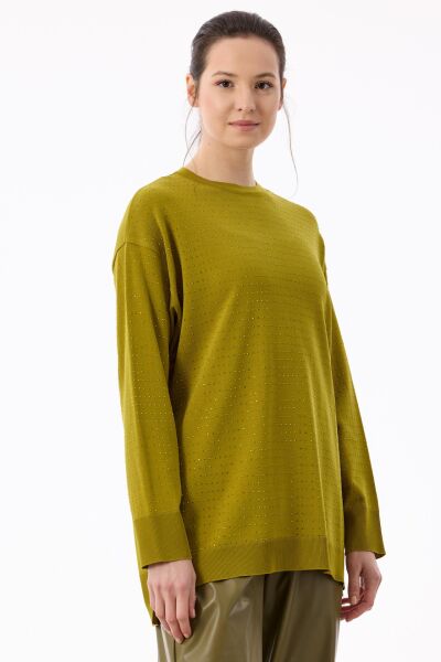 TAŞ BASKILI RAYON TUNİK/ TIĞTRİKO    