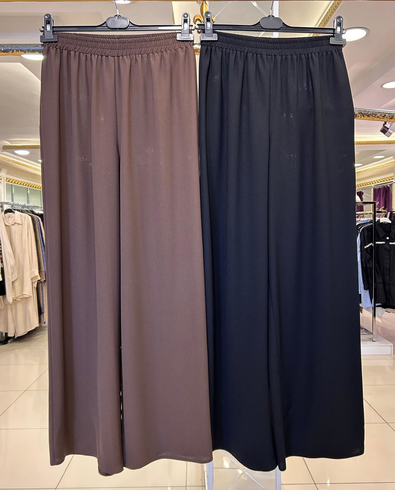 KREP KUMAŞ BOL PAÇA PANTOLON/GLARE