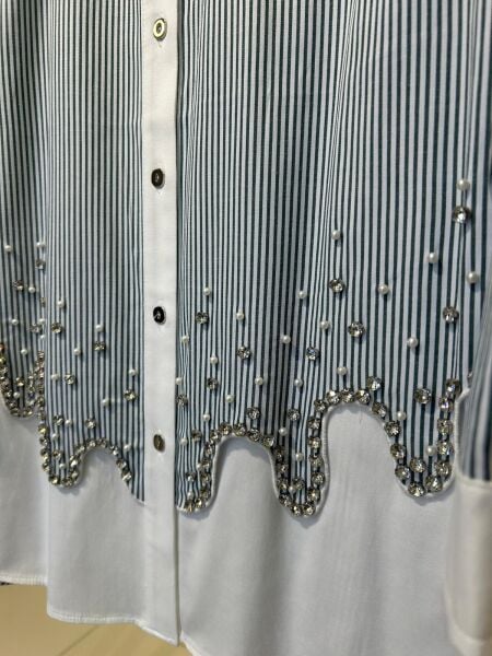 TAŞ VE İNCİ DTY. ÇİZGİLİ PAMUKLU GÖMLEK /FUAT GÜRŞEN