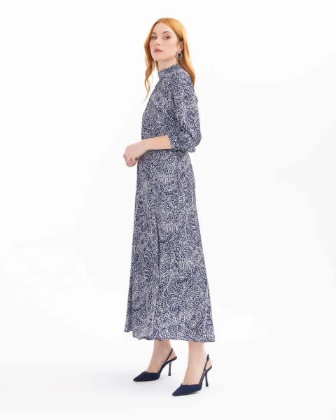 DESENLİ MAXİ BOY ELBİSE