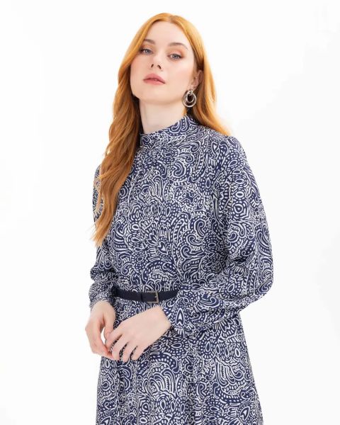 DESENLİ MAXİ BOY ELBİSE