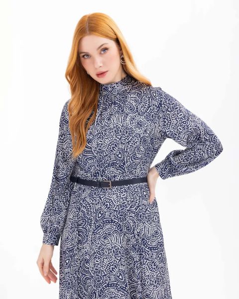 DESENLİ MAXİ BOY ELBİSE