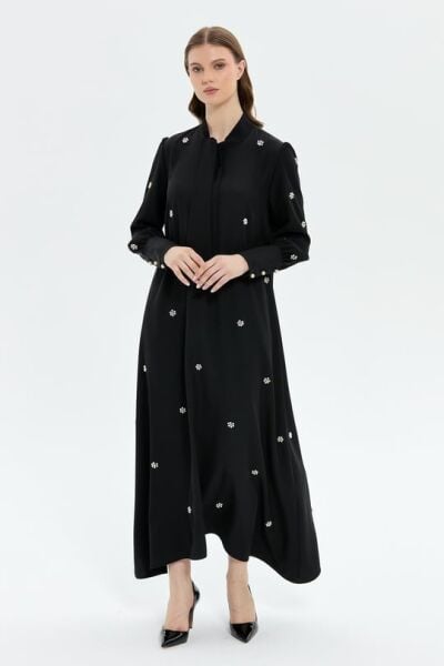 İNCİ VE TAŞ İŞLEMELİ PIRILTI ELBİSE /MÜSEMMA