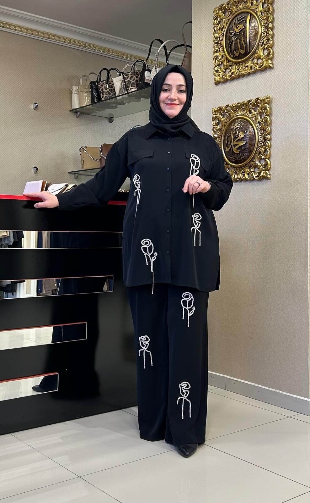 TAŞ İŞLEMELİ DİLAY TAKIM/ MÜSEMMA