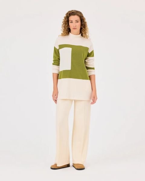 DİK YAKALI TRİKO TUNİK/SEÇİL